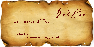 Jelenka Éva névjegykártya